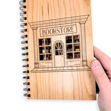 Load image into Gallery viewer, Bookstore Wood Journal with Lined Paper