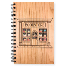 Load image into Gallery viewer, Bookstore Wood Journal with Lined Paper