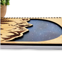 Load image into Gallery viewer, Starry Mountains Wood Journal with Lined Paper