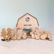Load image into Gallery viewer, Personalized Wooden Toy Barn Playset