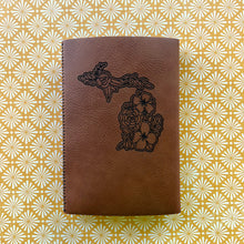 Load image into Gallery viewer, Faux Leather Beverage Holders - Floral Michigan