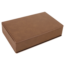 Load image into Gallery viewer, Personalized 6 oz. Faux Leather Flask Gift Set