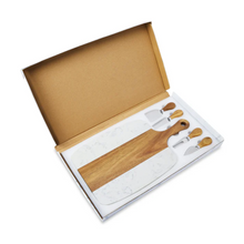 Load image into Gallery viewer, Acacia and Marble Serving Set