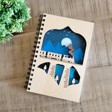 Load image into Gallery viewer, Magical Train Ride Wood Journal with Lined Paper
