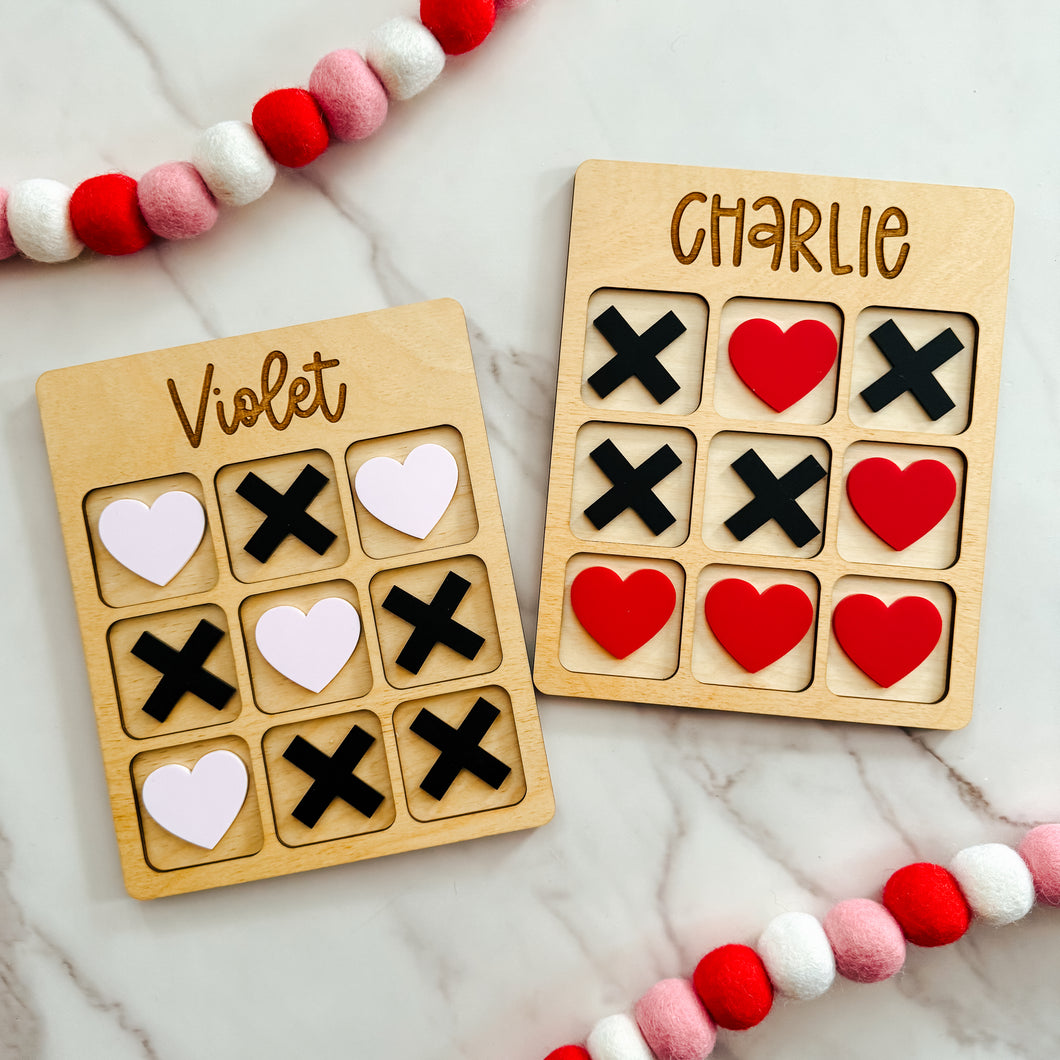 Personalized Valentine’s Day Tic Tac Toe Board