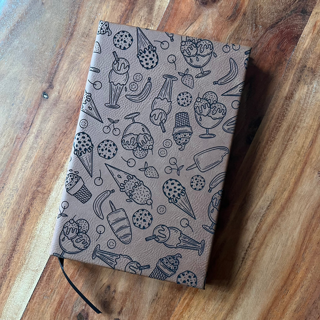 We all Scream for Ice Cream Faux Leather Journal