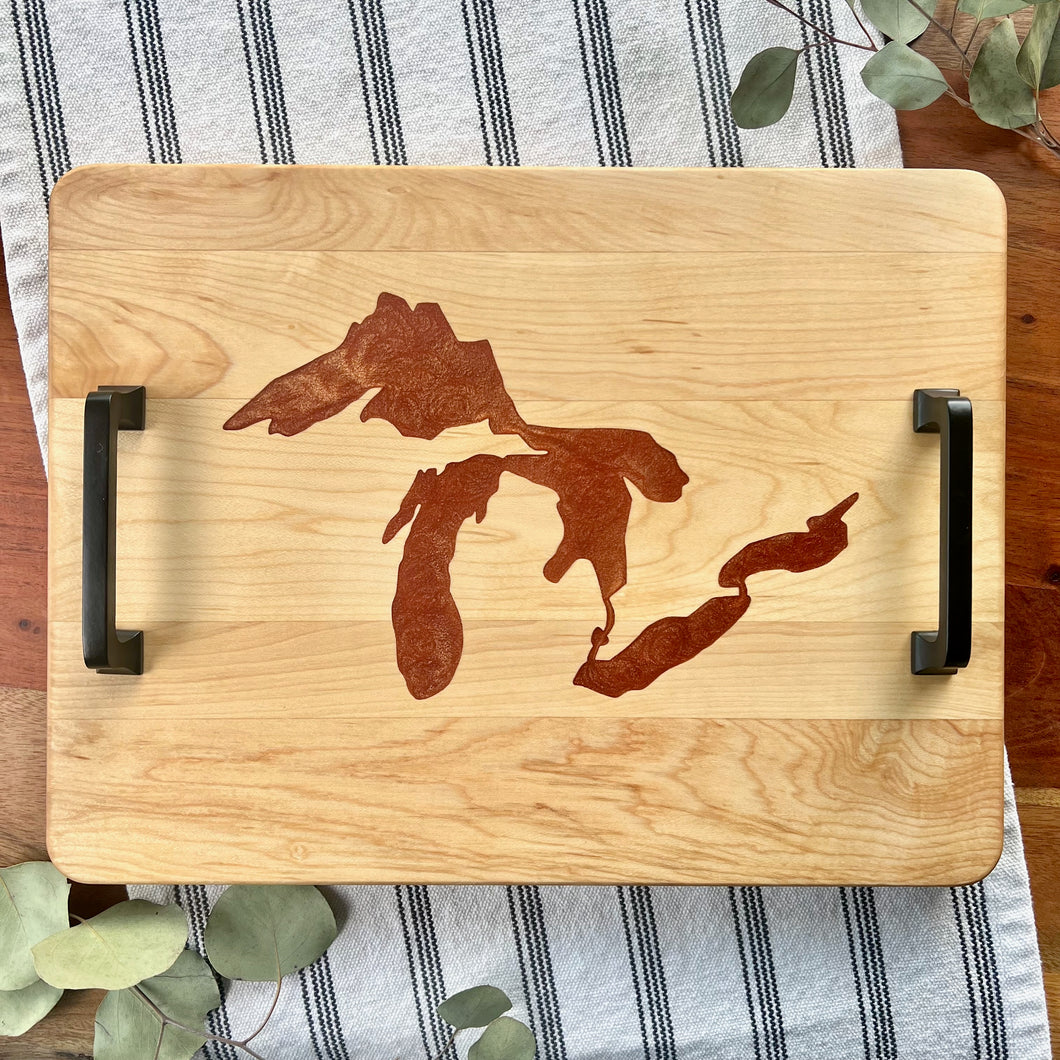 Maple Great Lakes Serving Platter, Burnt Orange