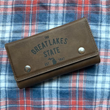 Load image into Gallery viewer, Great Lakes State Faux Leather Card and Dice Set
