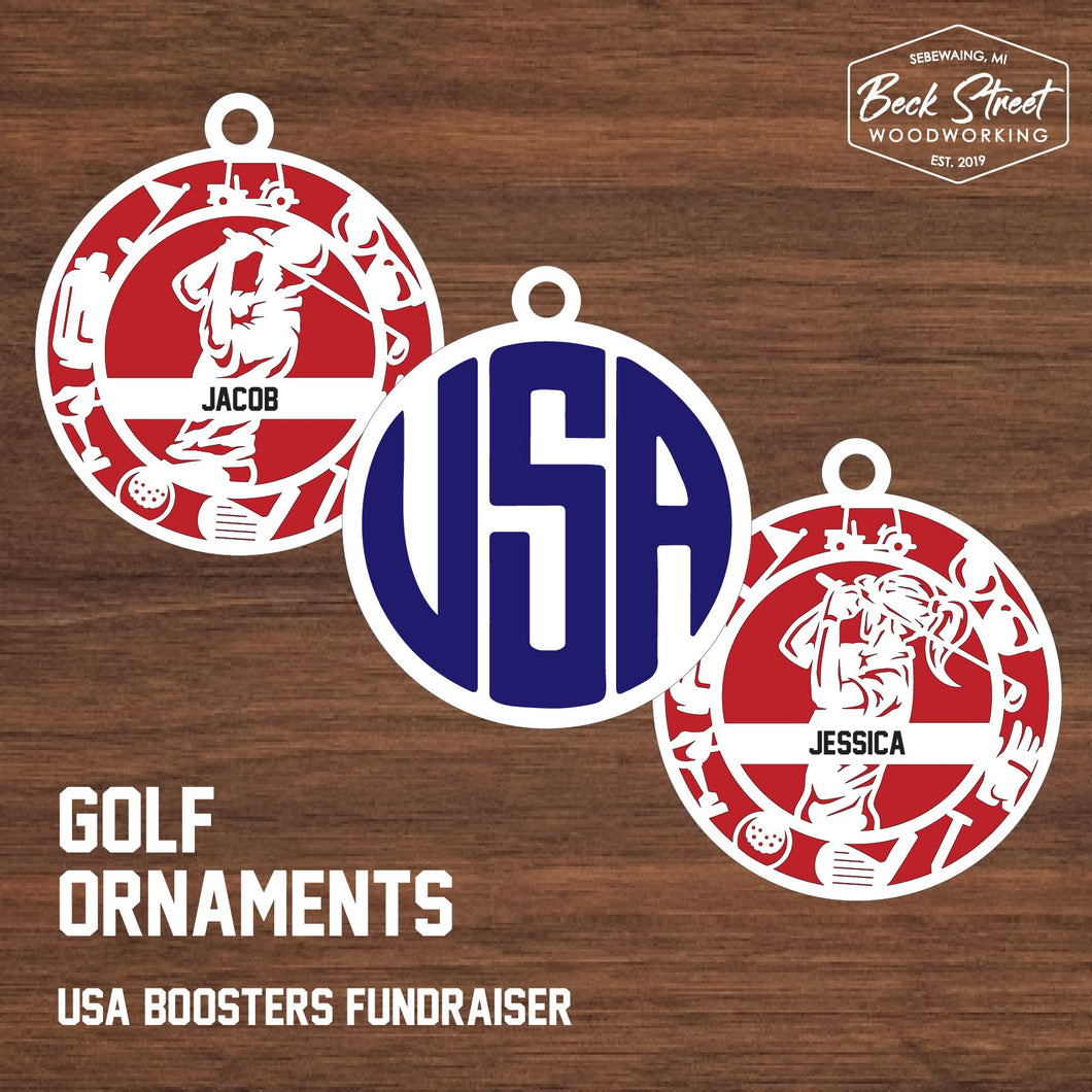 Golf Ornament - USA