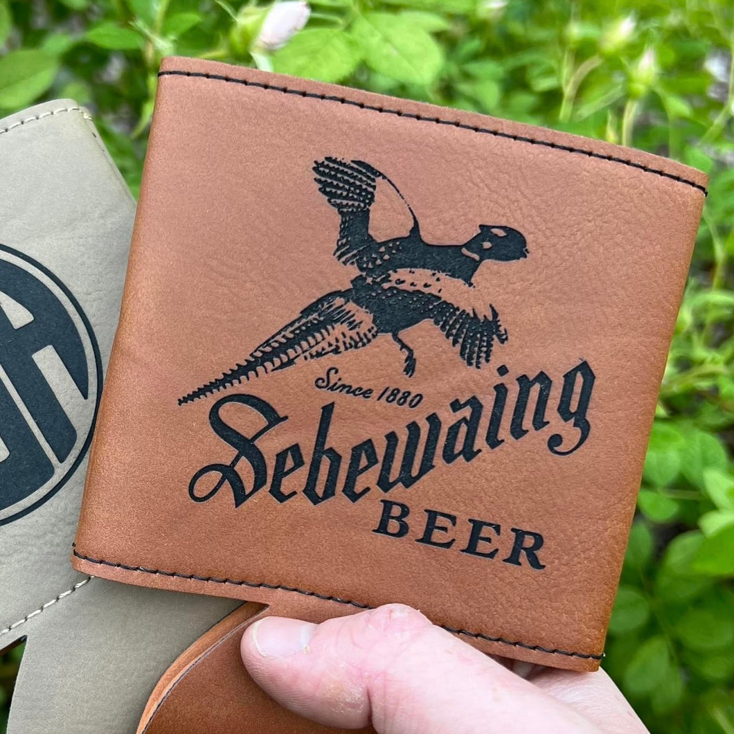 Faux Leather Beverage Holders - Sebewaing Beer